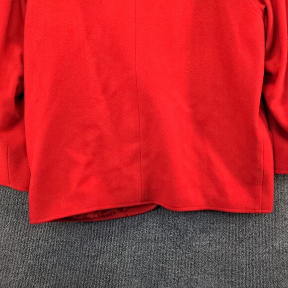 Angiola Bellini Women's Blazer Jacket Red 14 Shawl Lapel One Button Wool Italy - Picture 7 of 12